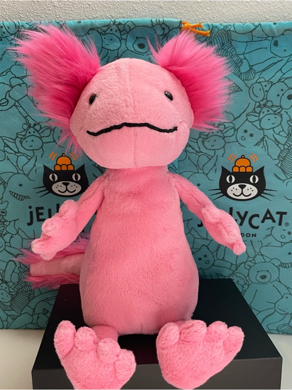 RETIRED Jellycat Alice Axolotl Sweet Pink size Medium 15” Gorgeous Hair